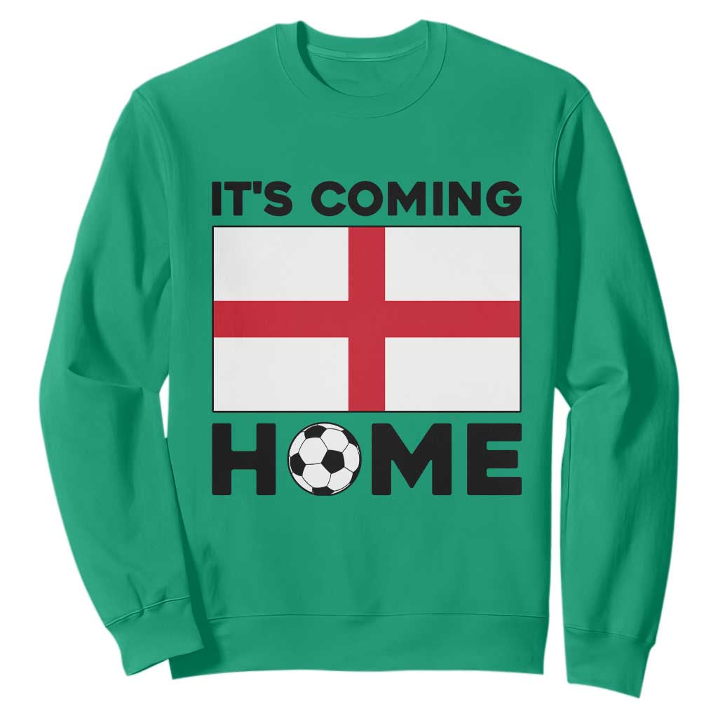 It is Coming Home England Football Flag Sweatshirt Patriotic Soccer Fans St Georges Cross Heritage Pride