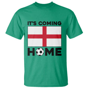 It is Coming Home England Football Flag T Shirt Patriotic Soccer Fans St Georges Cross Heritage Pride