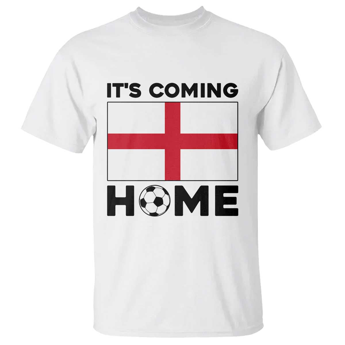 It is Coming Home England Football Flag T Shirt Patriotic Soccer Fans St Georges Cross Heritage Pride