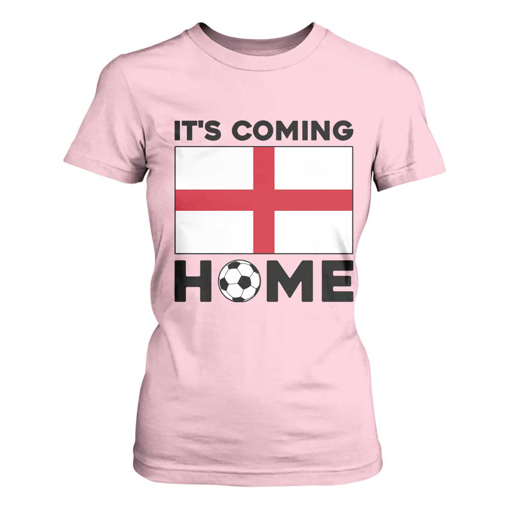 It is Coming Home England Football Flag T Shirt For Women Patriotic Soccer Fans St Georges Cross Heritage Pride