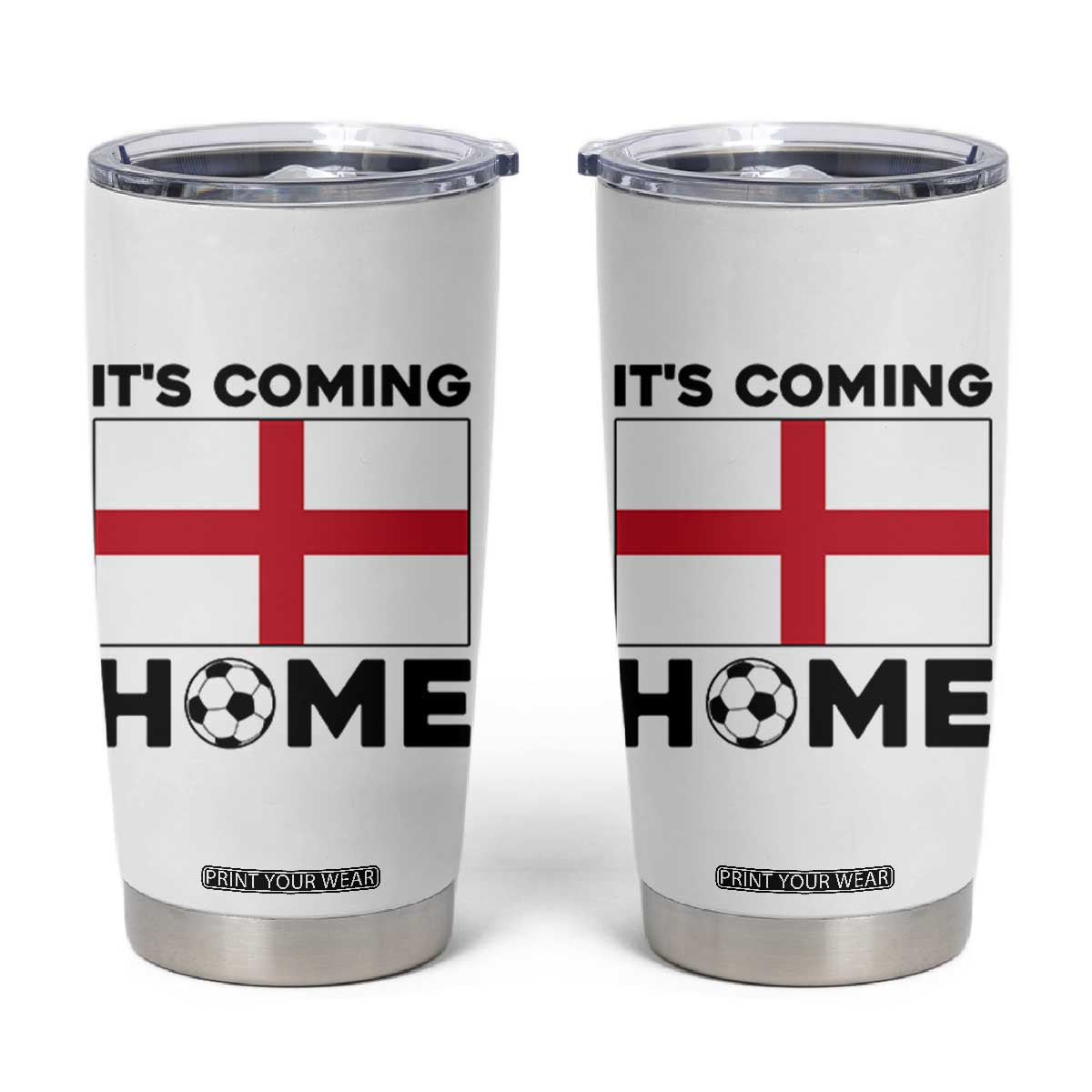 It is Coming Home England Football Flag Tumbler Cup Patriotic Soccer Fans St Georges Cross Heritage Pride