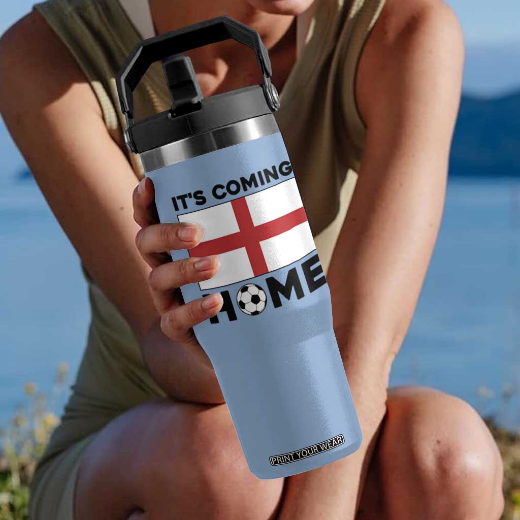It is Coming Home England Football Flag Flip Straw Tumbler Patriotic Soccer Fans St Georges Cross Heritage Pride