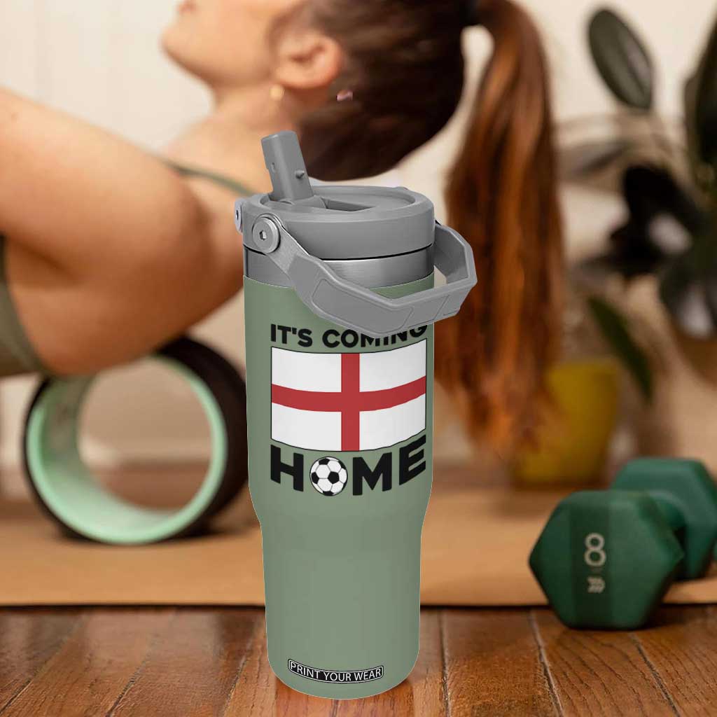 It is Coming Home England Football Flag Flip Straw Tumbler Patriotic Soccer Fans St Georges Cross Heritage Pride