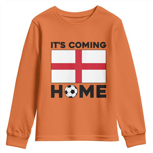 It is Coming Home England Football Flag Youth Sweatshirt Patriotic Soccer Fans St Georges Cross Heritage Pride