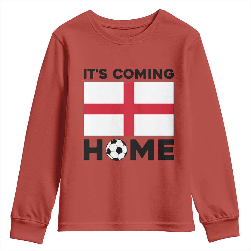 It is Coming Home England Football Flag Youth Sweatshirt Patriotic Soccer Fans St Georges Cross Heritage Pride