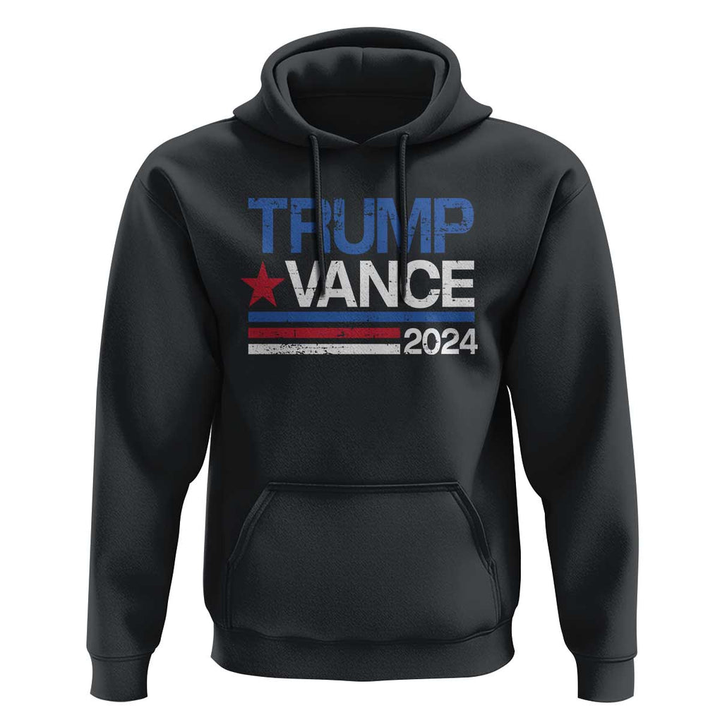 Trump Vance 2024 Hoodie 2024 President 45 47 Supporter Retro Stripe TS02 Black Print Your Wear