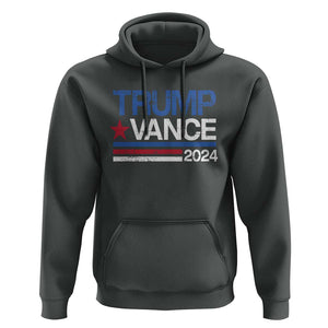 Trump Vance 2024 Hoodie 2024 President 45 47 Supporter Retro Stripe TS02 Dark Heather Print Your Wear