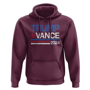 Trump Vance 2024 Hoodie 2024 President 45 47 Supporter Retro Stripe TS02 Maroon Print Your Wear
