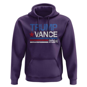 Trump Vance 2024 Hoodie 2024 President 45 47 Supporter Retro Stripe TS02 Purple Print Your Wear