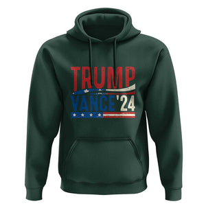 Trump Vance 2024 Hoodie 2024 President 45 47 Supporter Retro Vintage TS02 Dark Forest Green Print Your Wear