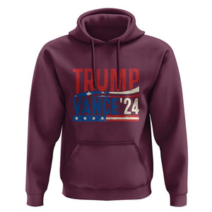 Trump Vance 2024 Hoodie 2024 President 45 47 Supporter Retro Vintage TS02 Maroon Print Your Wear