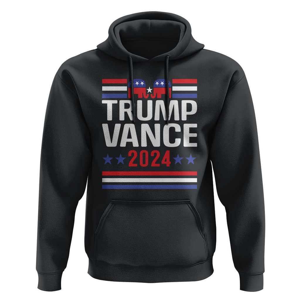 Trump Vance 2024 Hoodie 2024 President 45 47 Supporter Republican Elephant TS02 Black Print Your Wear