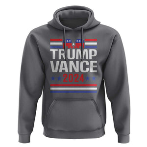 Trump Vance 2024 Hoodie 2024 President 45 47 Supporter Republican Elephant TS02 Charcoal Print Your Wear
