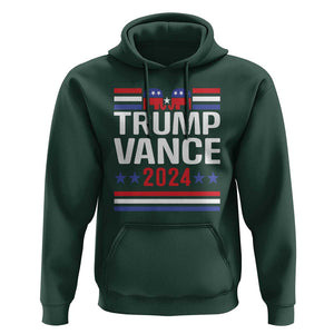 Trump Vance 2024 Hoodie 2024 President 45 47 Supporter Republican Elephant TS02 Dark Forest Green Print Your Wear