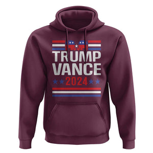 Trump Vance 2024 Hoodie 2024 President 45 47 Supporter Republican Elephant TS02 Maroon Print Your Wear