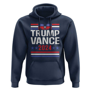 Trump Vance 2024 Hoodie 2024 President 45 47 Supporter Republican Elephant TS02 Navy Print Your Wear