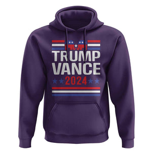 Trump Vance 2024 Hoodie 2024 President 45 47 Supporter Republican Elephant TS02 Purple Print Your Wear