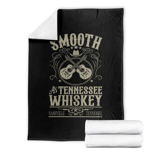 Smooth As Tennessee Whiskey Throw Blanket Country Music Guitar Drinking Addict TS02 Black Print Your Wear