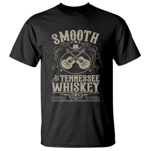 Smooth As Tennessee Whiskey T Shirt Country Music Guitar Drinking Addict TS02 Black Print Your Wear