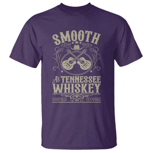 Smooth As Tennessee Whiskey T Shirt Country Music Guitar Drinking Addict TS02 Purple Print Your Wear