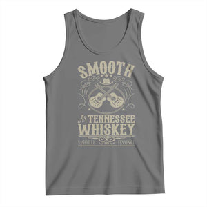 Smooth As Tennessee Whiskey Tank Top Country Music Guitar Drinking Addict TS02 Black Heather Print Your Wear