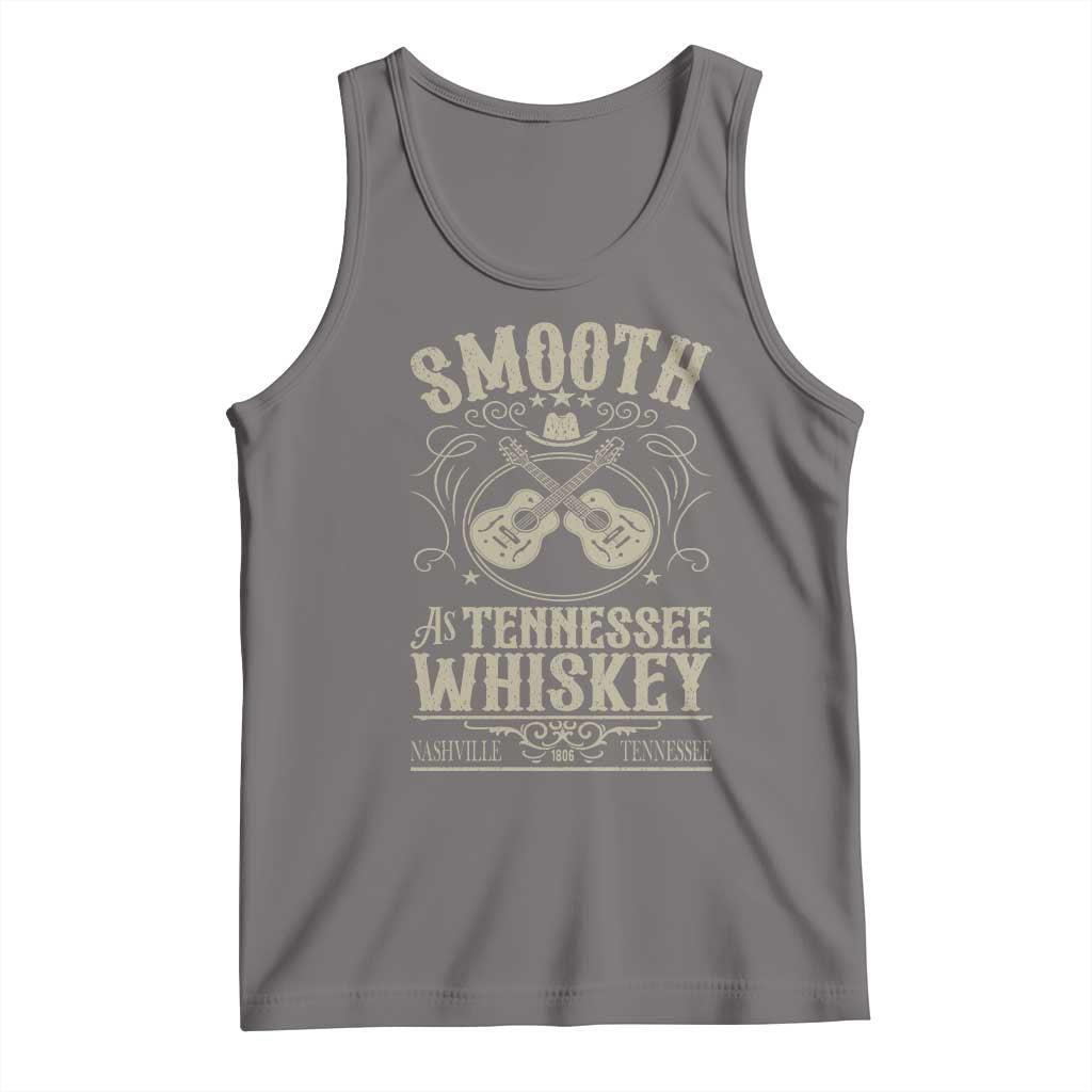 Smooth As Tennessee Whiskey Tank Top Country Music Guitar Drinking Addict TS02 Deep Heather Print Your Wear