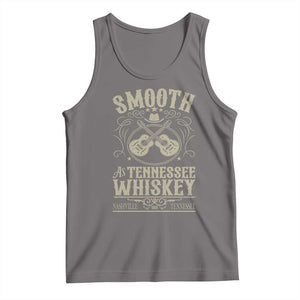 Smooth As Tennessee Whiskey Tank Top Country Music Guitar Drinking Addict TS02 Deep Heather Print Your Wear