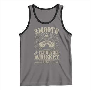 Smooth As Tennessee Whiskey Tank Top Country Music Guitar Drinking Addict TS02 Deep Heather Black Print Your Wear