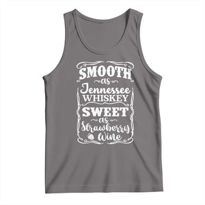 Smooth As Tennessee Whiskey Tank Top Sweet As Strawberry Wine Country Love TS02 Deep Heather Print Your Wear