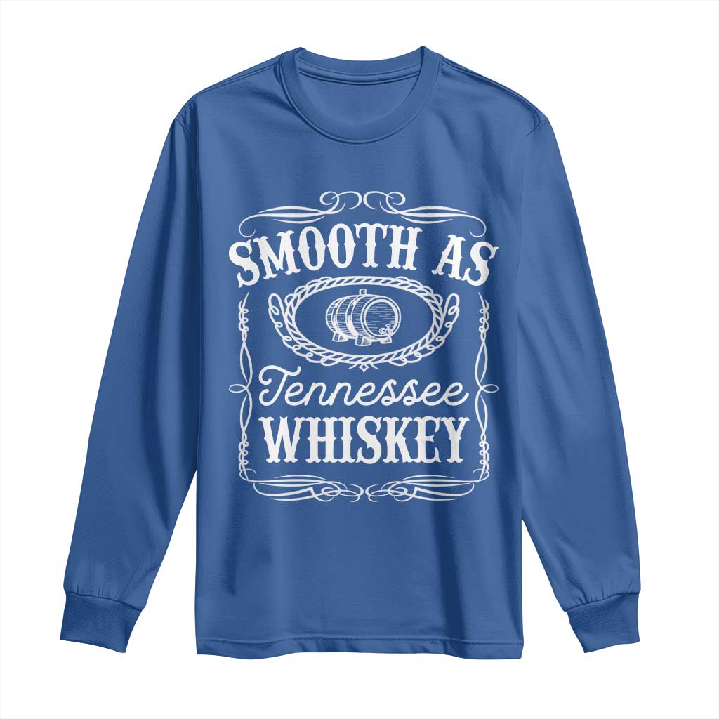 Smooth As Tennessee Whiskey Distillery Barrel Vintage Long Sleeve Shirt TS02 Royal Blue Print Your Wear
