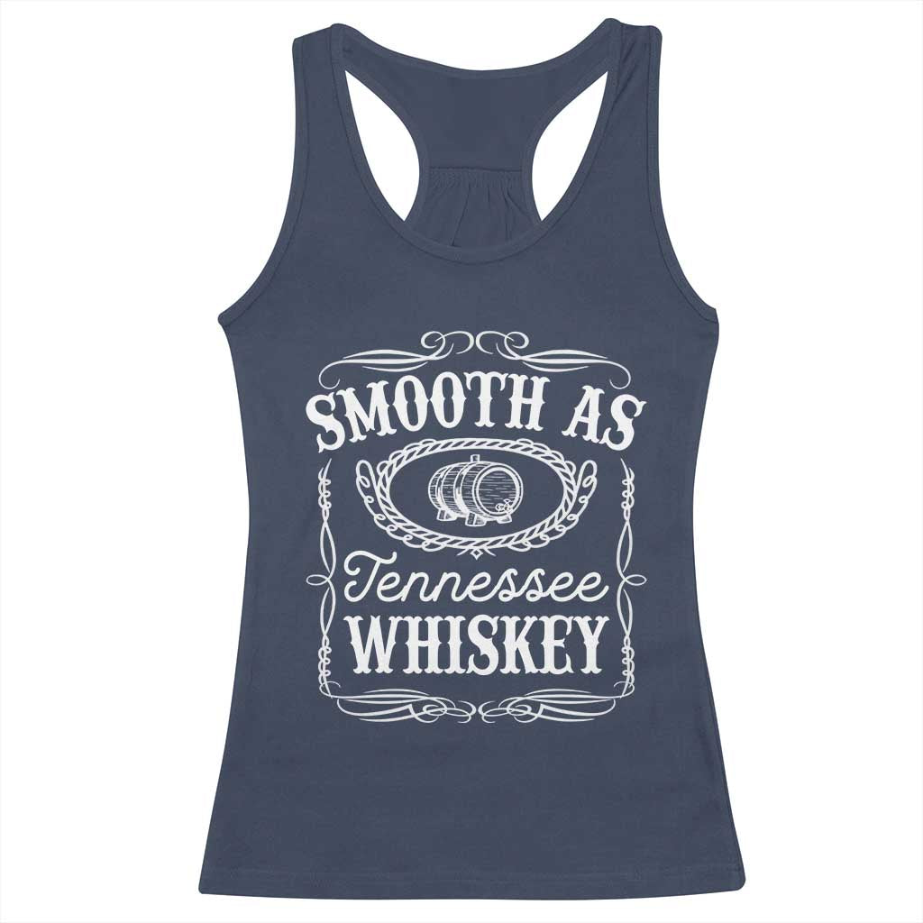 Smooth As Tennessee Whiskey Distillery Barrel Vintage Racerback Tank Top TS02 Navy Print Your Wear