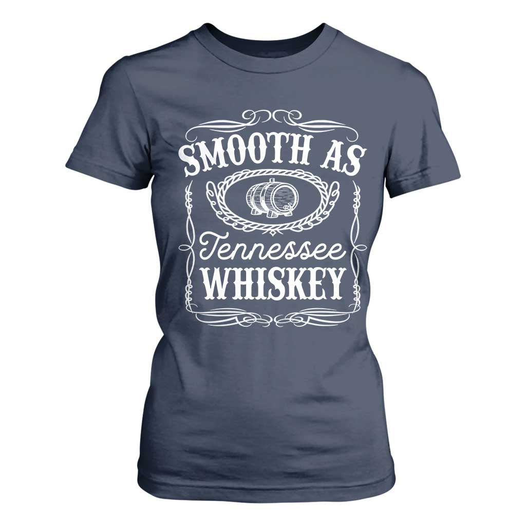 Smooth As Tennessee Whiskey Distillery Barrel Vintage T Shirt For Women TS02 Navy Print Your Wear