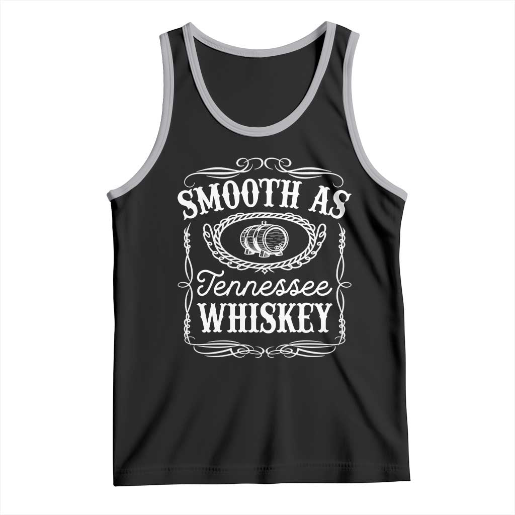 Smooth As Tennessee Whiskey Distillery Barrel Vintage Tank Top TS02 Black Athletic Heather Print Your Wear