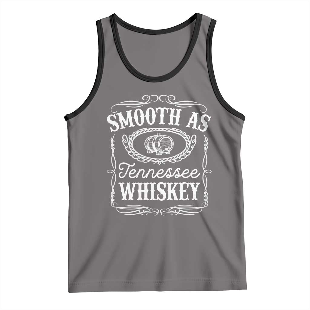 Smooth As Tennessee Whiskey Distillery Barrel Vintage Tank Top TS02 Deep Heather Black Print Your Wear