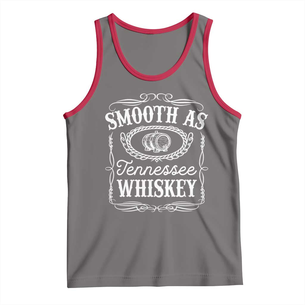 Smooth As Tennessee Whiskey Distillery Barrel Vintage Tank Top TS02 Deep Heather Red Print Your Wear