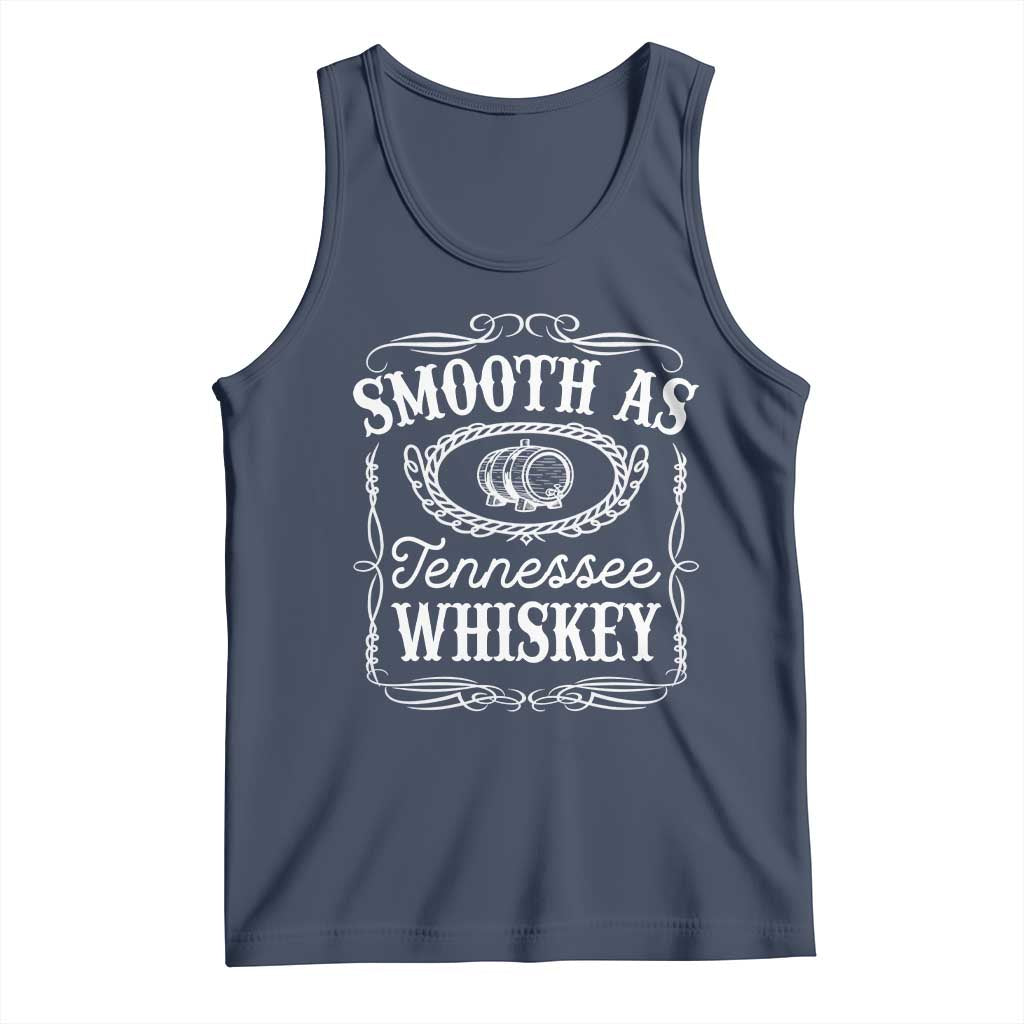 Smooth As Tennessee Whiskey Distillery Barrel Vintage Tank Top TS02 Navy Print Your Wear