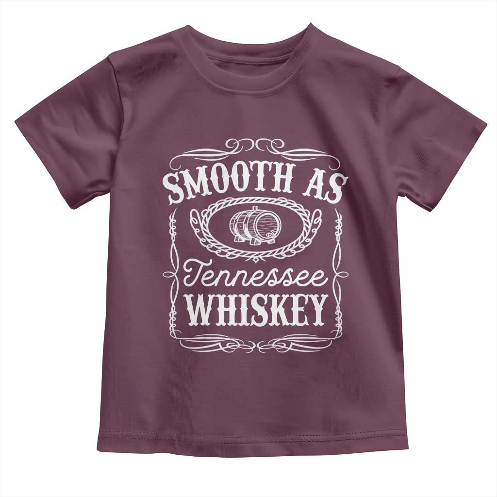 Smooth As Tennessee Whiskey Distillery Barrel Vintage Toddler T Shirt TS02 Maroon Print Your Wear