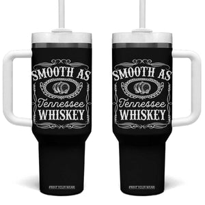Smooth As Tennessee Whiskey Distillery Barrel Vintage Tumbler With Handle TS02 One Size: 40 oz Black Print Your Wear