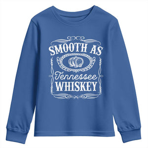 Smooth As Tennessee Whiskey Distillery Barrel Vintage Youth Sweatshirt TS02 Royal Blue Print Your Wear
