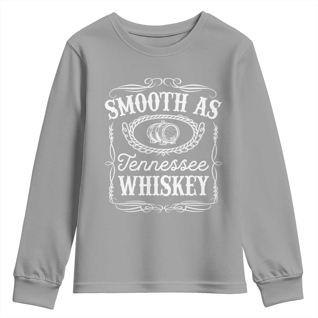 Smooth As Tennessee Whiskey Distillery Barrel Vintage Youth Sweatshirt TS02 Sport Gray Print Your Wear