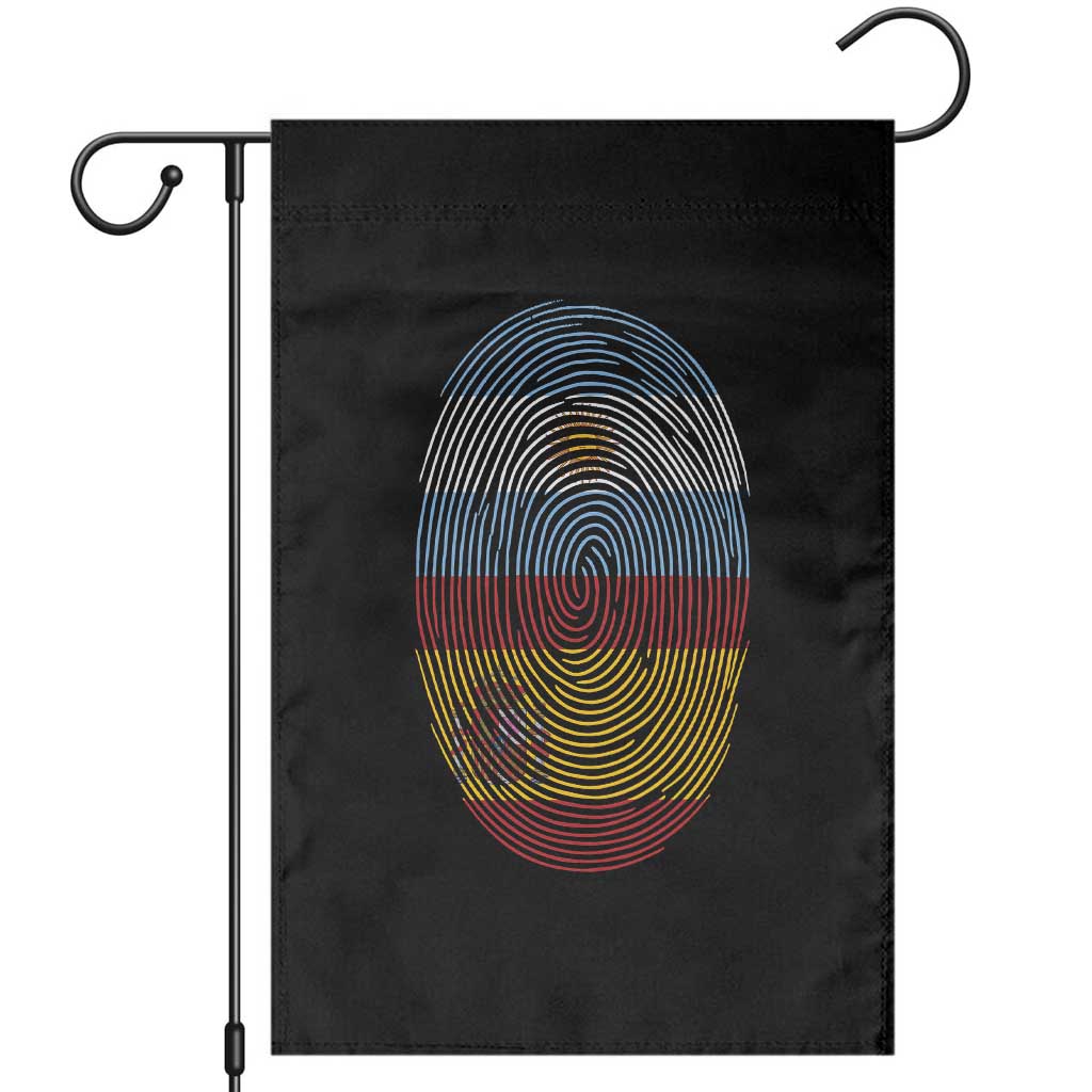 Argentina Spain Flag Fingerprint Graphic Garden Flag Dual Heritage Spanish Argetine Pride Match Day TS02 Black Print Your Wear