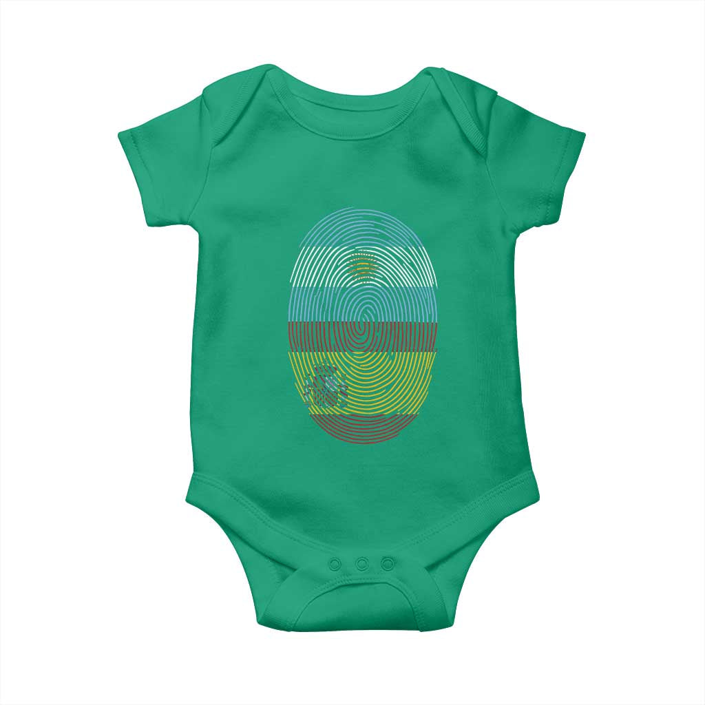 Argentina Spain Flag Fingerprint Graphic Baby Onesie Dual Heritage Spanish Argetine Pride Match Day
