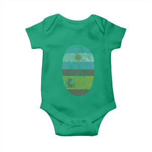 Argentina Spain Flag Fingerprint Graphic Baby Onesie Dual Heritage Spanish Argetine Pride Match Day