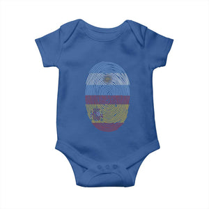 Argentina Spain Flag Fingerprint Graphic Baby Onesie Dual Heritage Spanish Argetine Pride Match Day