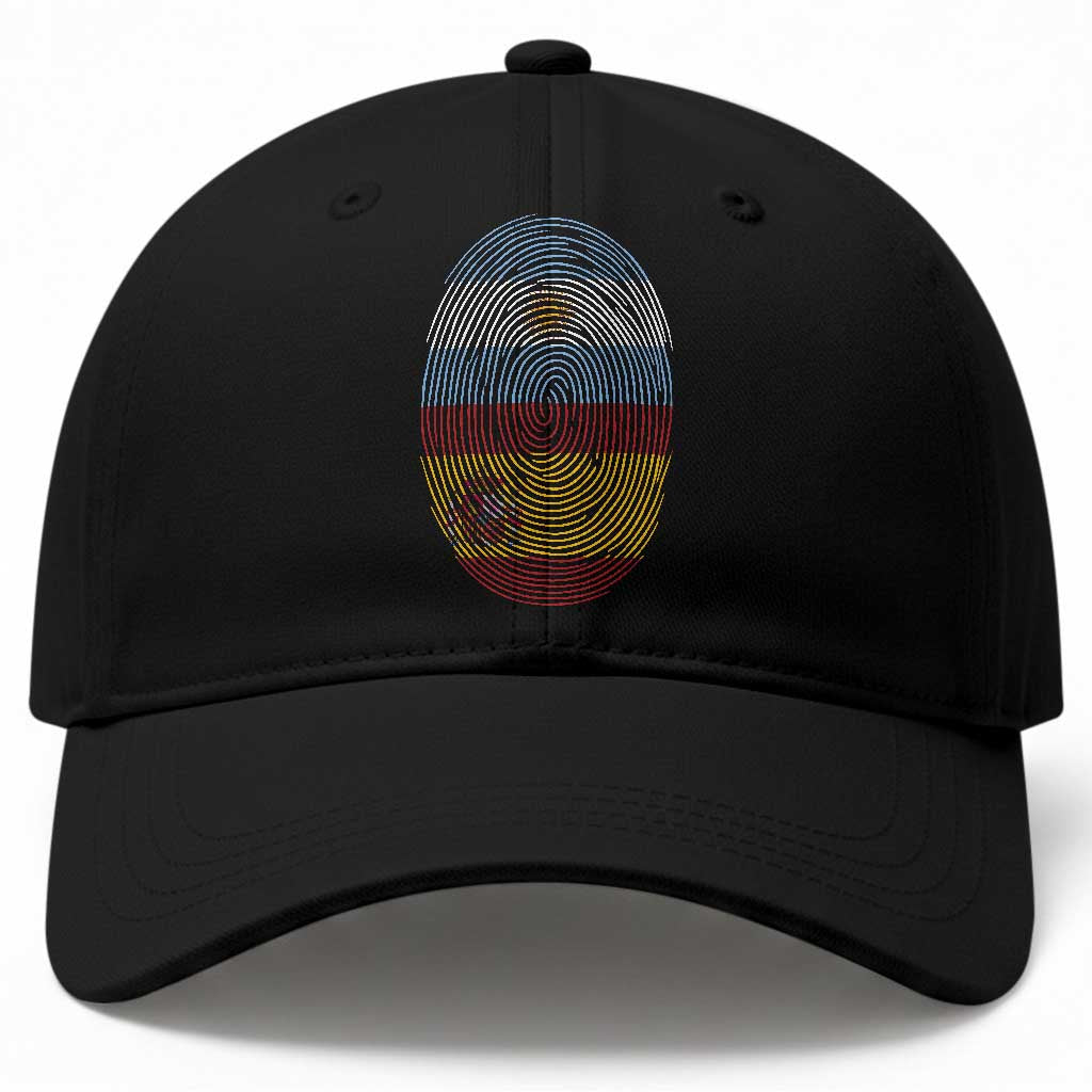 Argentina Spain Flag Fingerprint Graphic Baseball Cap Dual Heritage Spanish Argetine Pride Match Day TS02 Print Your Wear