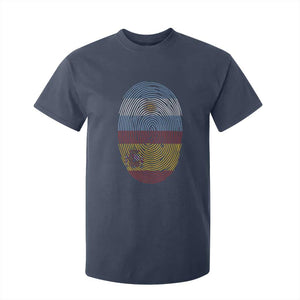 Argentina Spain Flag Fingerprint Graphic T Shirt For Kid Dual Heritage Spanish Argetine Pride Match Day