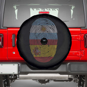 Argentina Spain Flag Fingerprint Graphic Spare Tire Cover Dual Heritage Spanish Argetine Pride Match Day
