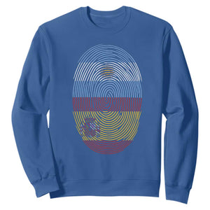 Argentina Spain Flag Fingerprint Graphic Sweatshirt Dual Heritage Spanish Argetine Pride Match Day