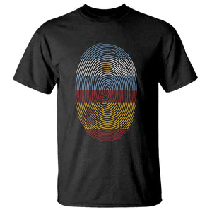 Argentina Spain Flag Fingerprint Graphic T Shirt Dual Heritage Spanish Argetine Pride Match Day