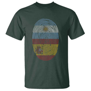 Argentina Spain Flag Fingerprint Graphic T Shirt Dual Heritage Spanish Argetine Pride Match Day